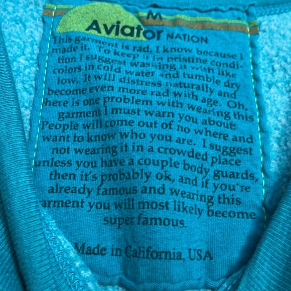 Aviator nation blue cropped sweatshirt - Picture 5 of 5